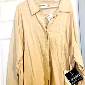 Khaki Linen Blouse